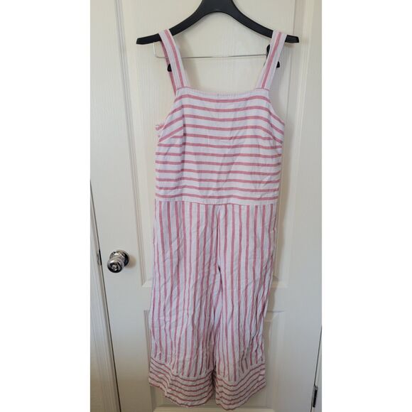 BeachLunchLounge Talia Linen Striped Jumpsuit - Picture 1 of 3